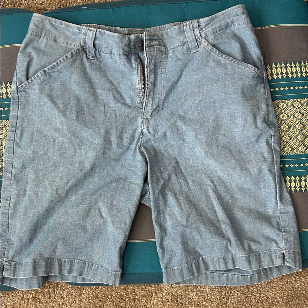 Lee Regular Fit Mid Rise Denim Shorts - Light Blue
